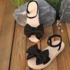 Women Anti-slip Trend Sandals New Style Summer Lightweight Sandals Beach Casual Slippers Outdoor Bow Tie Flat Shoes Home