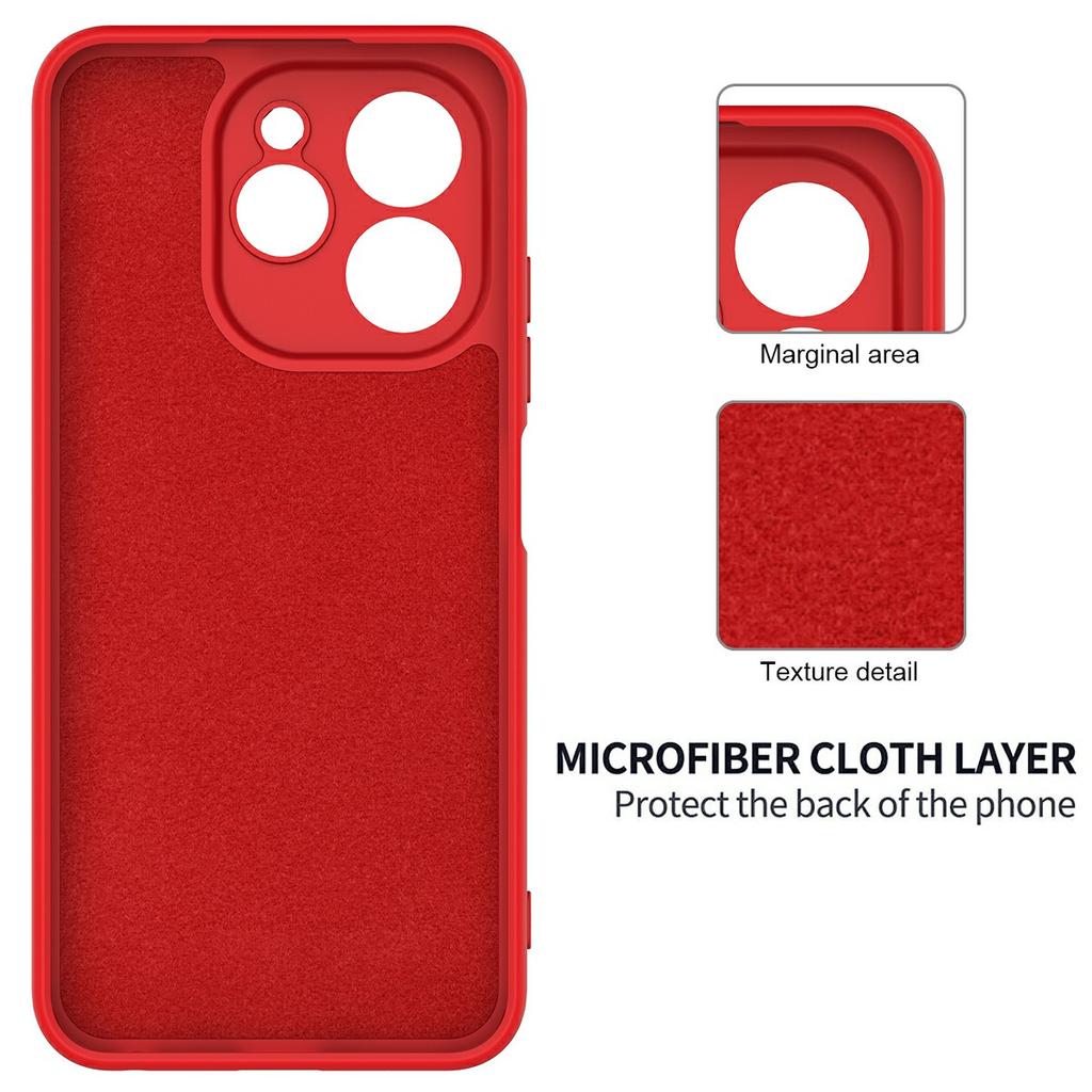 For TECNO Spark 30C 5G/Pop 9 5G Case Liquid Silicone Phone Back Cover with Hand Strap