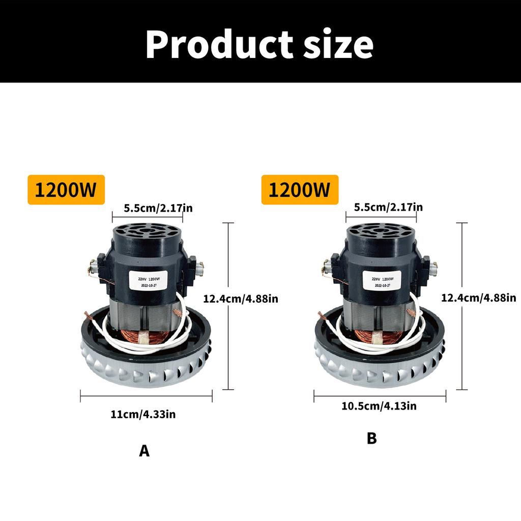 Efficient 1200W Vacuum Cleaner Motor Replacement Part for Carpet and Floor Cleaning Suitable for Diverses Environments