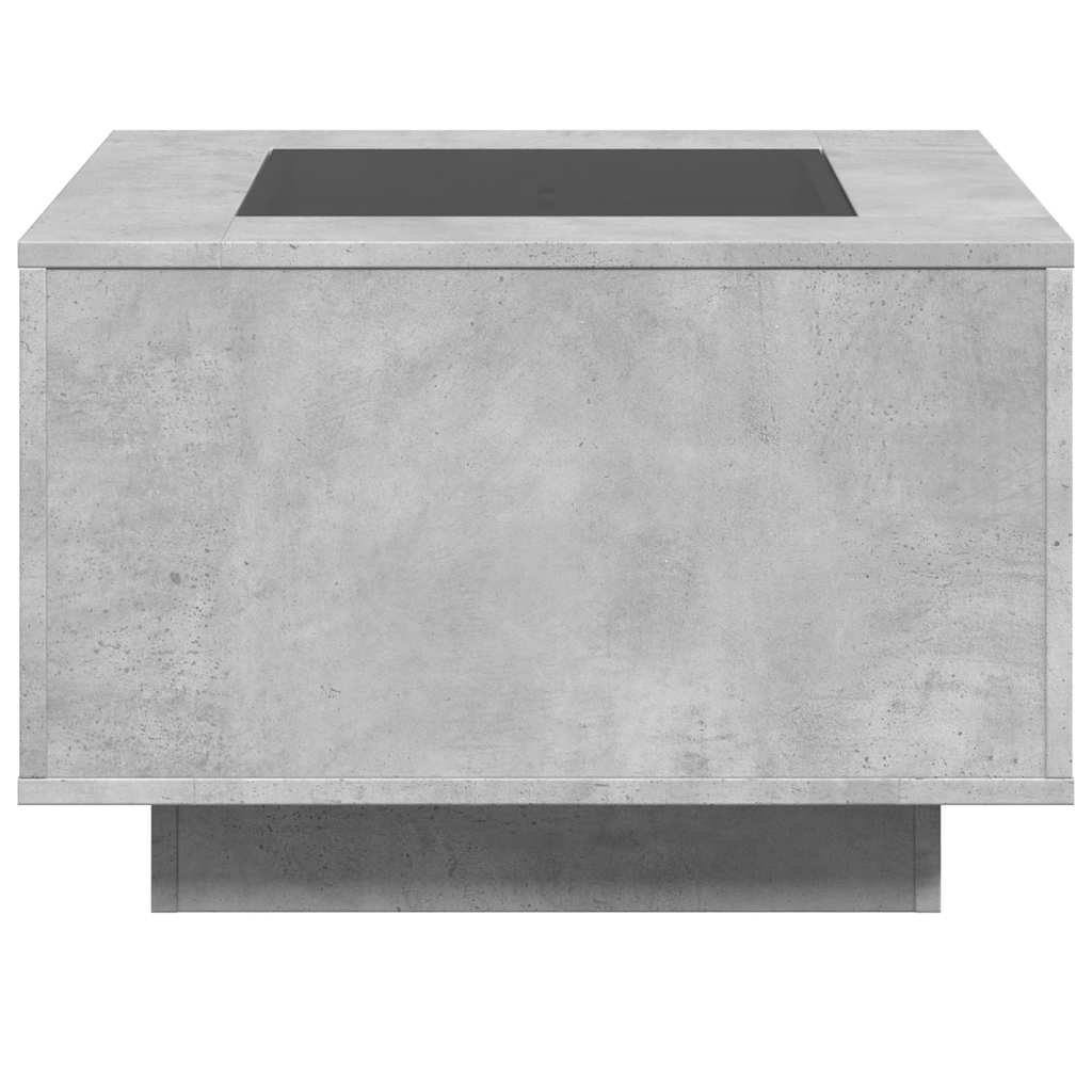 LED Coffee Table Concrete Grey 60 x 60 x 40 cm Particleboard