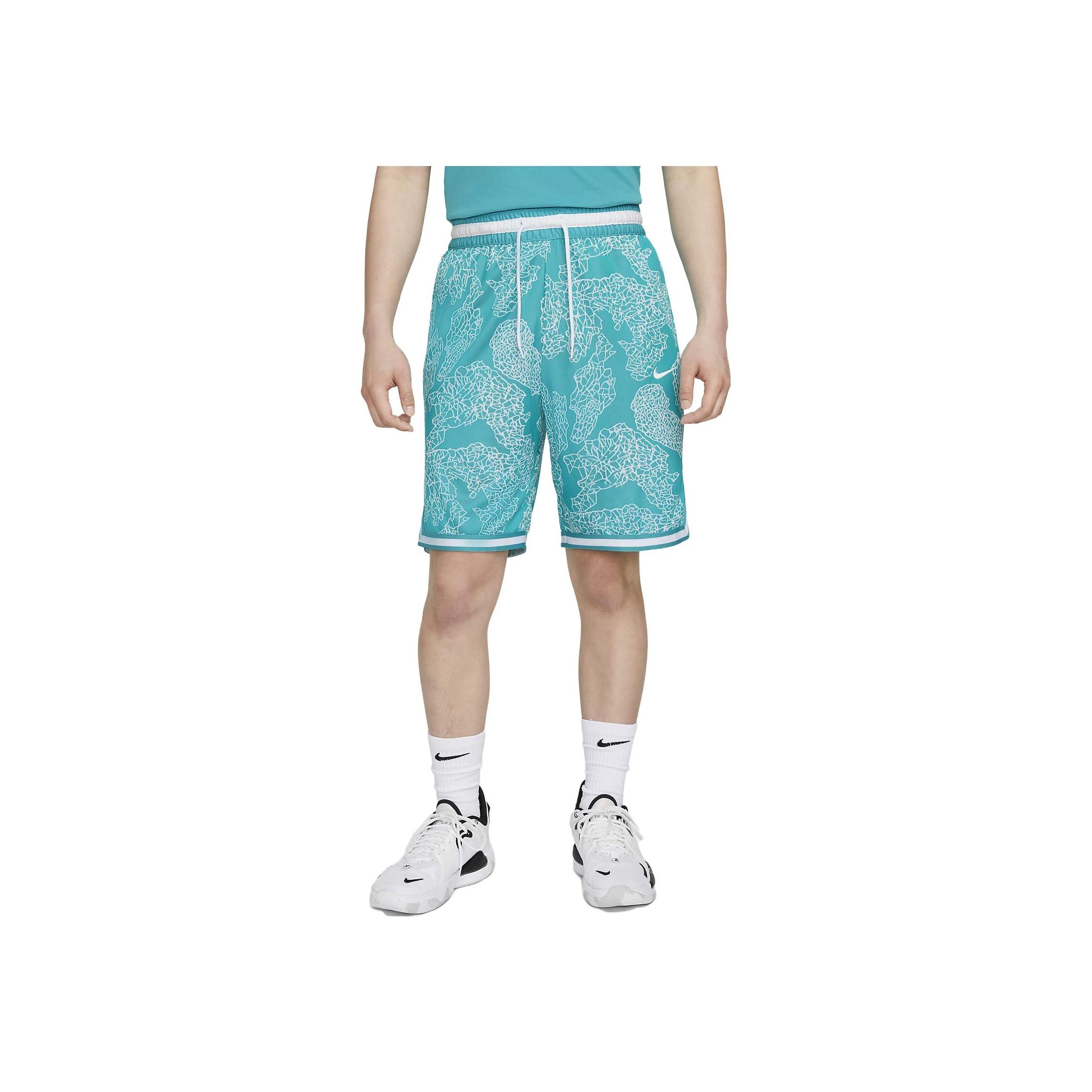 

Nike Dri-FIT DNA вышитый логотип Swoosh по всей поверхности быстросохнущие свободные дышащие баскетбольные шорты мужские шорты Nebula-Green FB6929-367 S