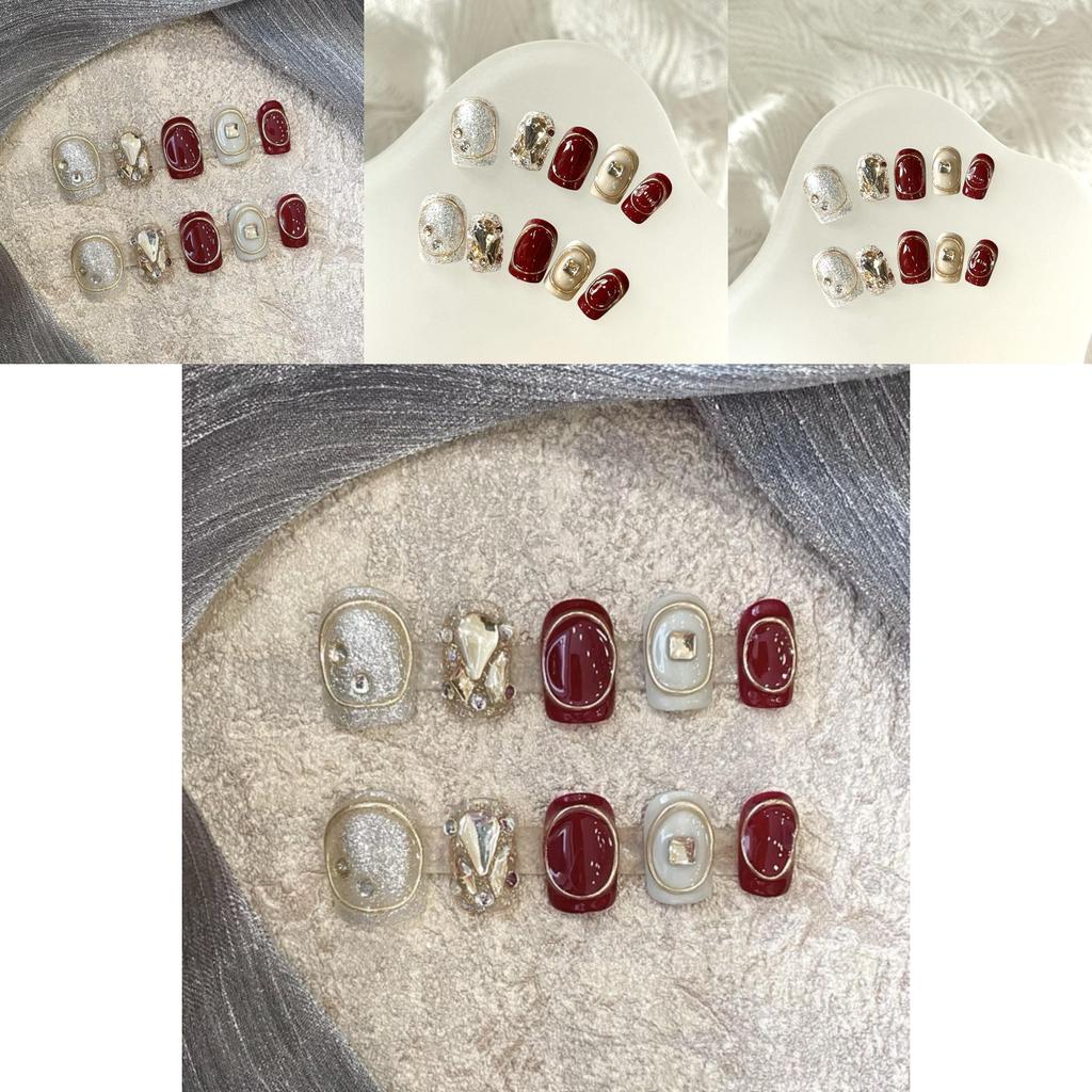 Sparkling Starry Removable Nail Art Stickers Xs/s/m/l Sizes Simple Style