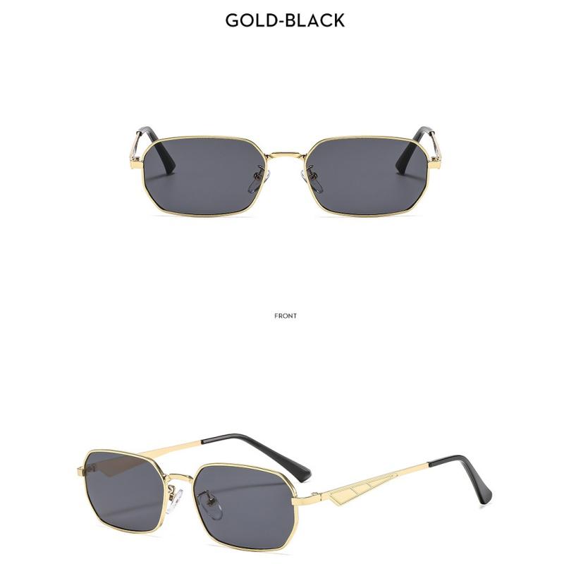 Women's sunglasses, fashionable metal square sunglasses, men's and women's driving sunglasses.