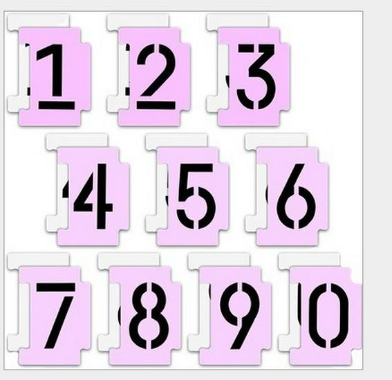 36-Piece Hollow Letter & Number Stencil Set for Graffiti & Door Plate Design