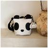 Panda Canvas Cute Single Shoulder Crossbody Bag Large Capacity Gift Backpack