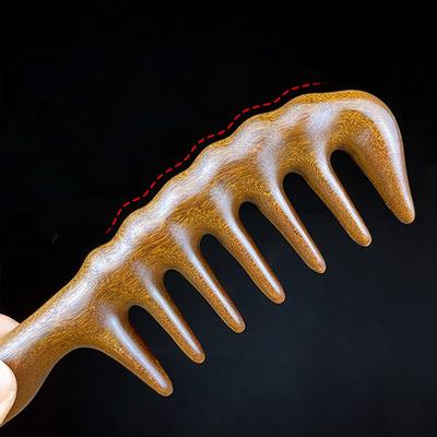 Holzkamm Kopf Meridian Naturholz Langstiel-Kamm Multifunktion Einsteckzähne Massagekämme