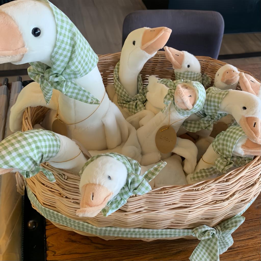 4-12Pcs One Silly Goose Stuffed Animal Plush Toy 9.8 Inch Goose Plush Soft Toy For Baby Shower Birthday Party Favors Gifts