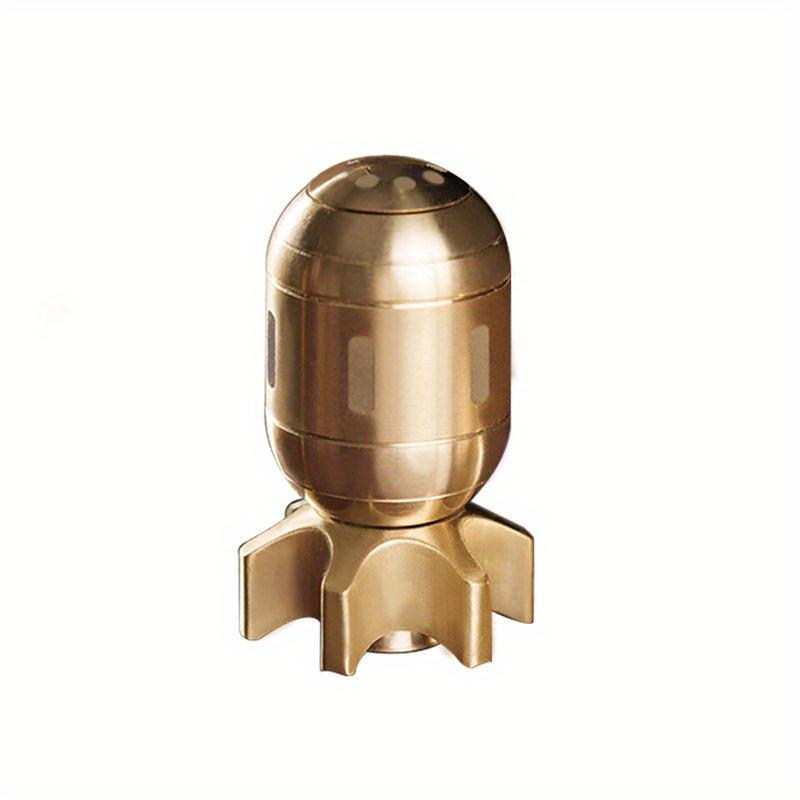 

1 шт. Латунная мини-модель ракеты, Спиннер-непоседа, Уникальное вращающееся настольное украшение, Металлическая скульптура ручной работы, Идеально подходит для декора офиса или дома Torpedo Handle Part (about 150g)