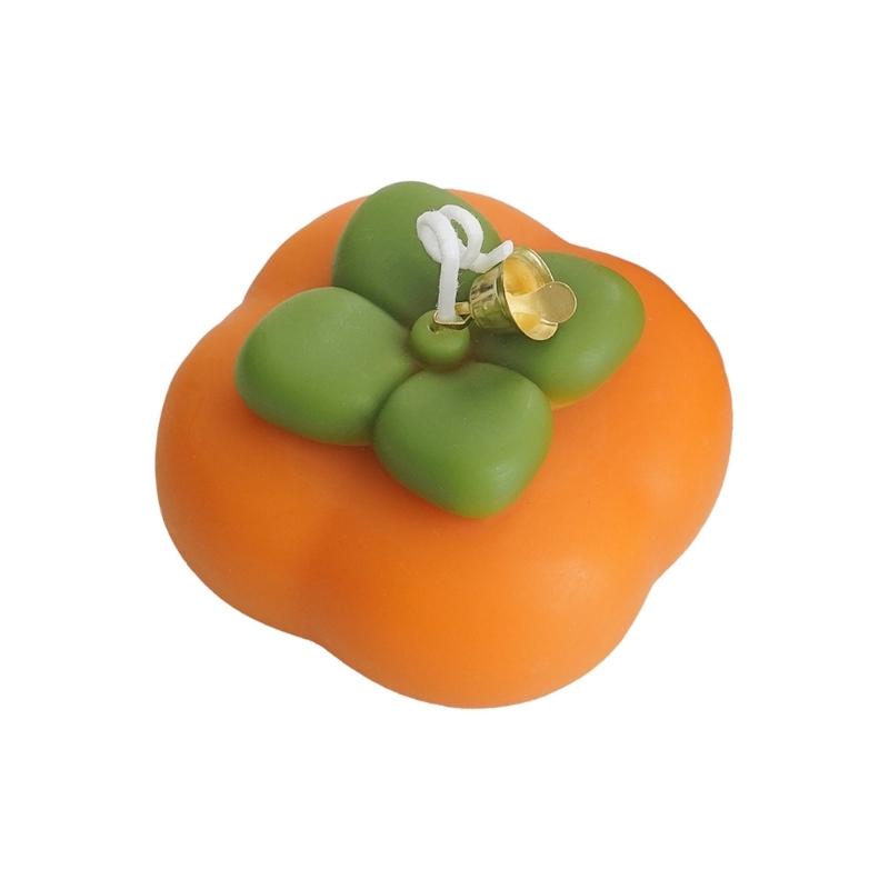 Persimmon Shape Scented Candle Lastings Burn Aromatherapys Candle Ornament for Home Table Decorations Photo Props 1