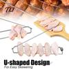 Heat Resistant Grill Utensil Chicken Wing Skewers, Stainless Steel Barbecue Wings Fork, Food Grade Accessory Clamping for Camping And Backyard