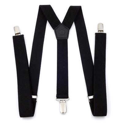2.5cm Black Women's Suspenders - Versatile Elastic Y-Back with Three Clips, Korean Style