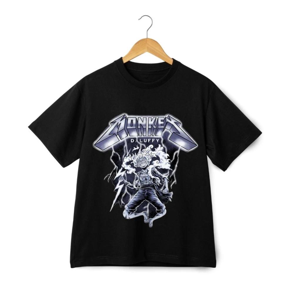 Monkey D Luffy Anime Graphic T-Shirt  Lightning Power Streetwear Tee Unisex T-Shirt XXL