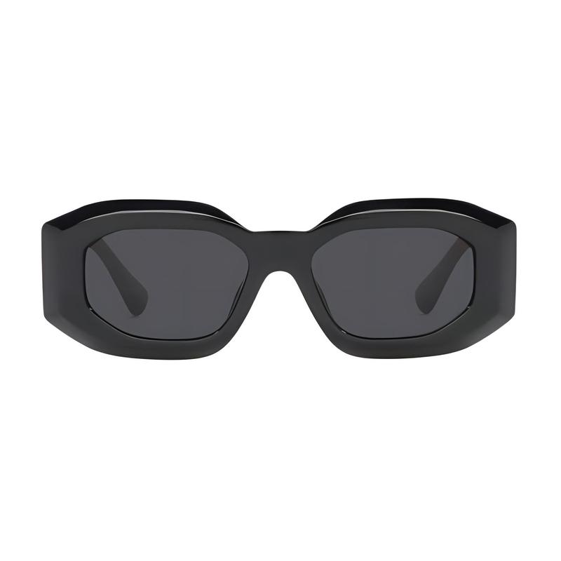 Versace Temple Logo Irregular Sunglasses Women's Black 9014447 O4425UOGB18754ONUL-Black 53