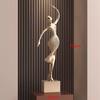 Abstract Art Figure Sculpture Entrance Large Decoration Resin Electroplating Dance Figure Sculpture Niche Home Decoration