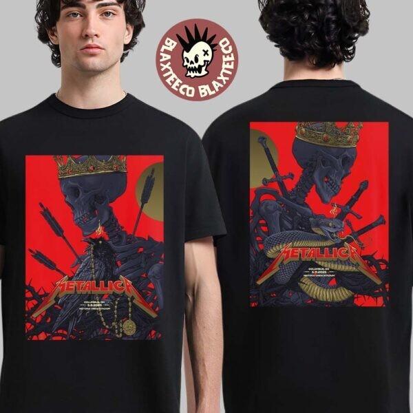 Metallica M72 Sonic Temple 2025 Columbus May 9 & 11 2-Sided Tour Unisex T-Shirt S