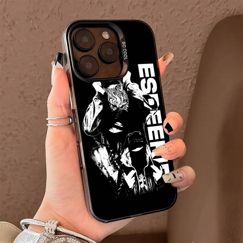 Singer E-EsDeeKid For Iphone 15 14 13 Plus 17 16 12 11 Pro Max Matte Colored Silver Luxury Phone Cover