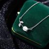 Imitation Opal Tulip Necklace Women's Light Luxury Niche Micro-inlaid Zircon Flower Collarbone Chain
