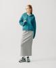 Felpa con cappuccio YALE da donna in maglia pelosa corta con zip_Blu