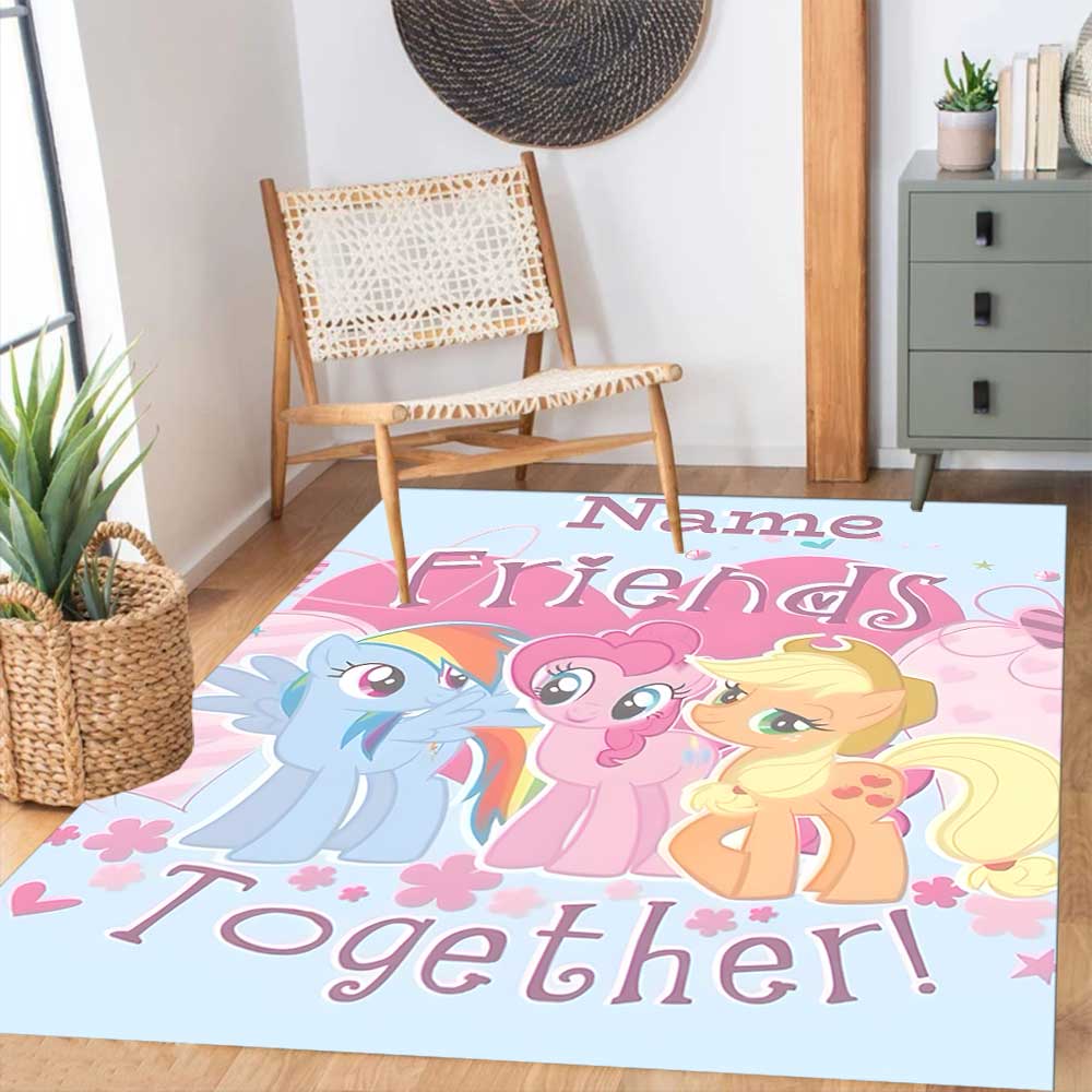 Little Pony (10) Customize your name rug, office chair cushion, home bedroom living room gift.