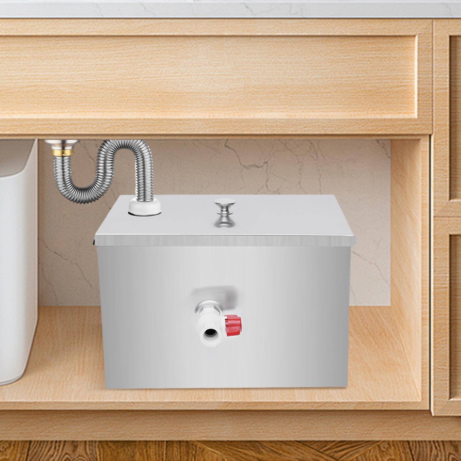 Коммерческий жироотделитель, Коммерческий жироуловитель, Жироуловитель 20 л, Нержавеющая сталь, Жироуловитель под мойку United States