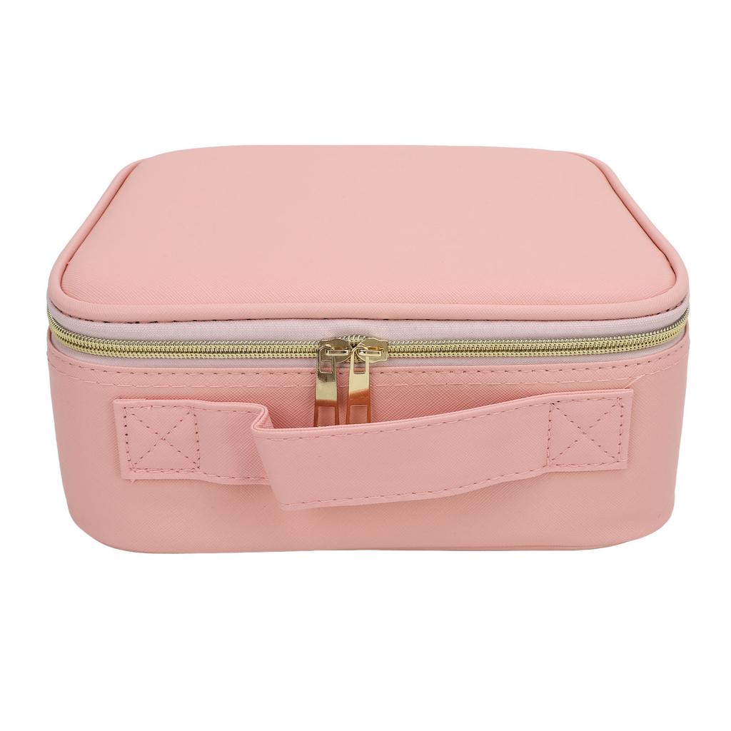 Portable LED Makeup Bag Multipurpose Stylish Large Capacity 3 Color Lights Dimmable Travel Makeup Bag with LED Mirror