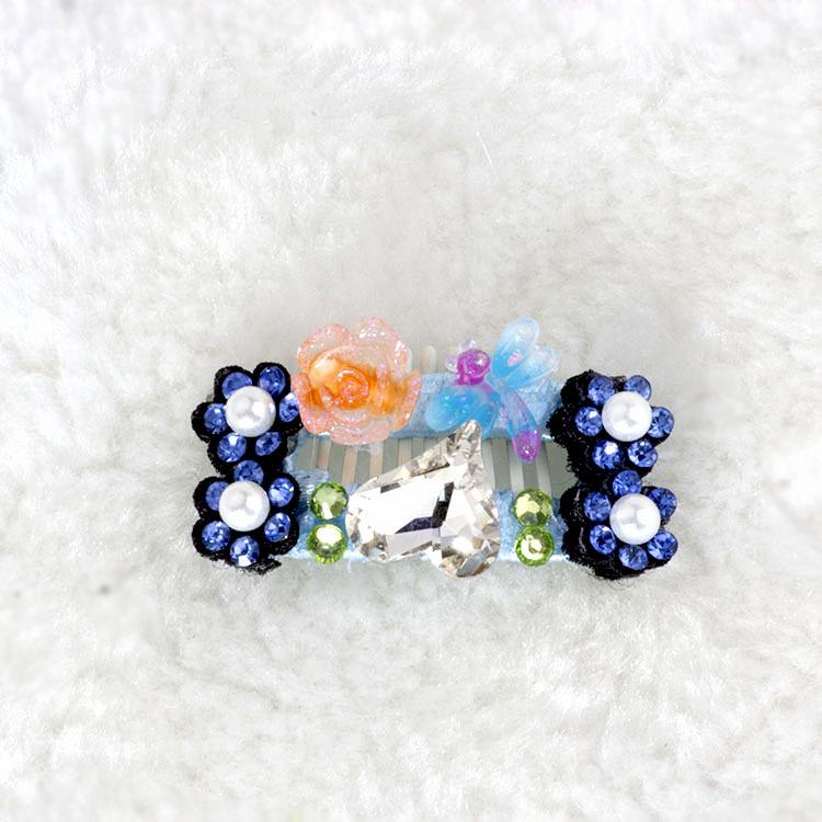 Handmade Rhinestone Dog Hair Clip for Yorkshire Terrier & Maltese