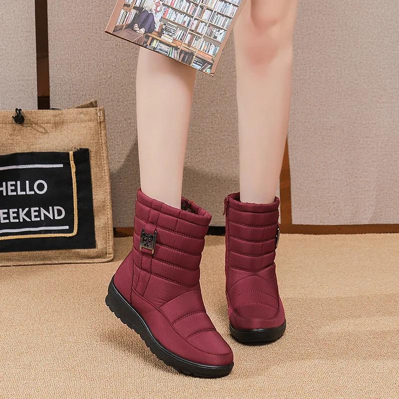 Fashion Women's Winter Shoes Ladies Comfortable Fleece Warm Ankle Boots Woman Footwear Waterproof Non-slip Snow Boots Women Botas Mujer