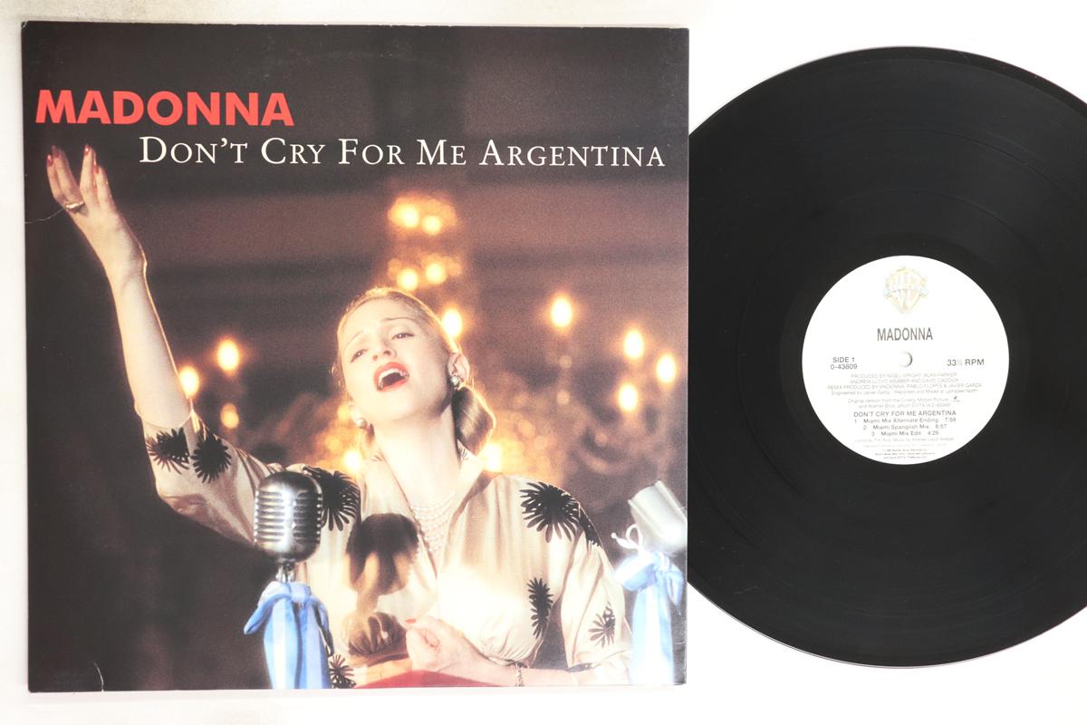 

12inch Record MADONNA - Don t Cry For Me Argentina 043809 WARNER BROS 1997 US Dance & Electronica Used