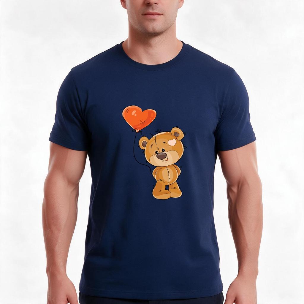 Bear Love Fun Tshirt Summer Casual Cotton Tee Oversized Streetwear Tops Vintage Graphic Print Loose Fit Short Sleeve