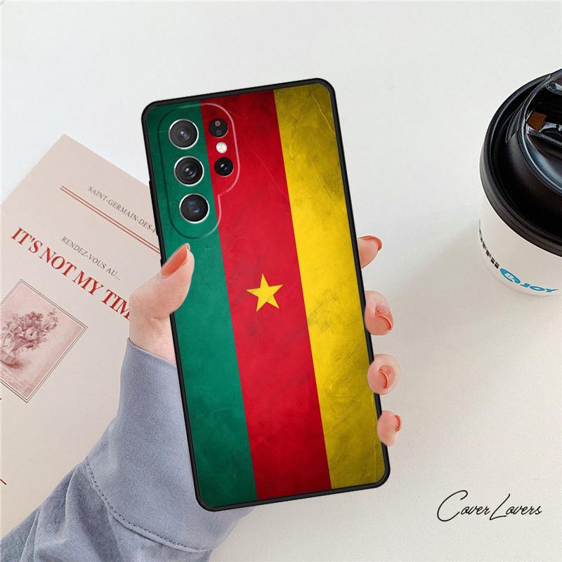 Cameroon National Flag Phone Case For Samsung Galaxy S24 S25 S23 S22 Ultra Note 10 20 Plus S20 S21 FE Cover