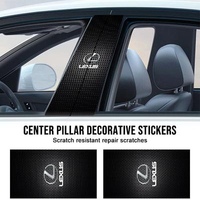 2 Pièces Film Protecteur Pilier Central Logo Voiture Autocollant Anti-rayures Décalcomanie Pour IS250 Ct200h LS430 LX570 NX300h IS300h RX330 ES300h UX250h