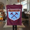 1 Peça Manta de Flanela com Estampa do West Ham United, Alta qualidade Todas as Estações, Decoração de Casa, Calor e Conforto, Perfeita para Presentes de Natal