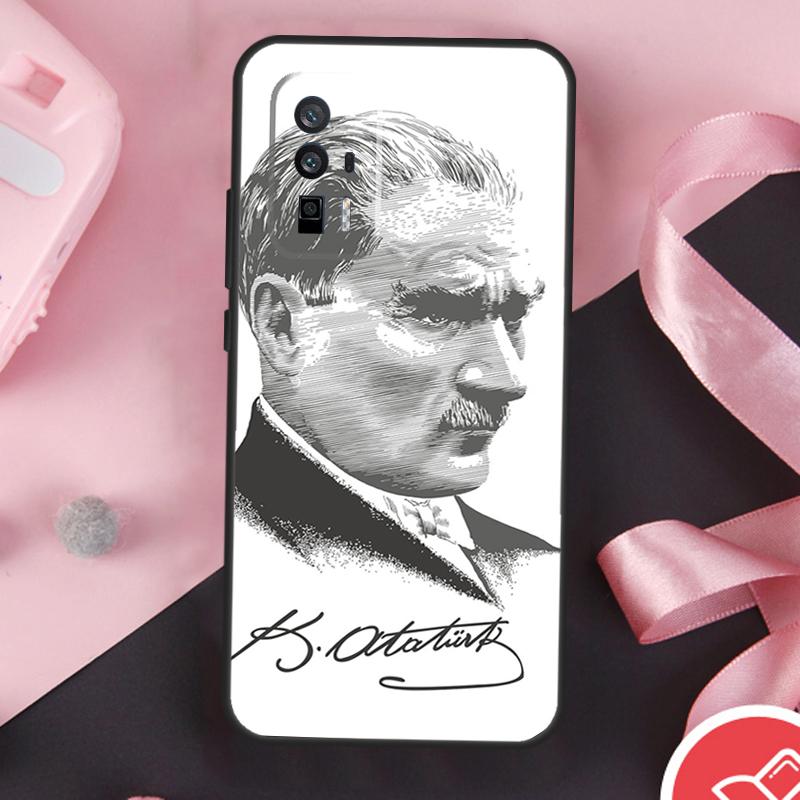 Mustafa Kemal Ataturk Case For Xiaomi 13T 11T 12T Pro 12 Lite 13 14 Ultra POCO F6 F5 M6 X3 X5 X6 Pro F3 M5s Cover