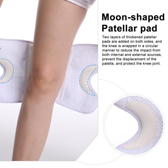 Åben Patella Knæbandage med Sidestabilisator Smertelindring Justerbar Knækompressionshylster Meniskskade Genopretning Knæstøtte Wrap