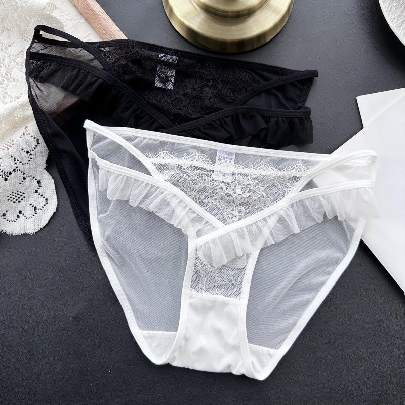 Women's Spring and Summer Mesh Lace Cross Sexy Low Rise Underwear