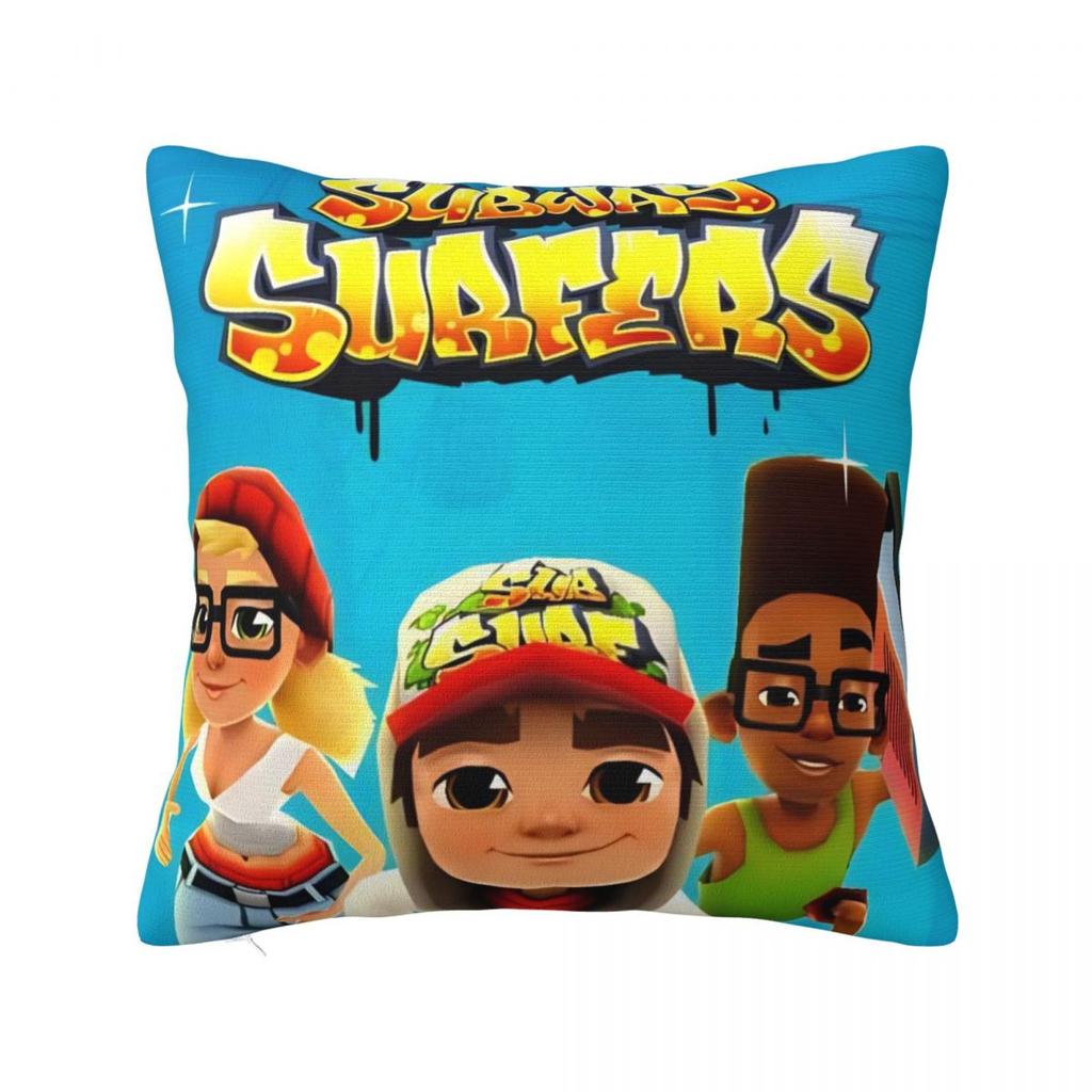 Subway Surfers Game Jake Pillow Cover Fashion Pillow Case Soft Graphic Cushion Cover Pillowcases For Office Car Home Decorative