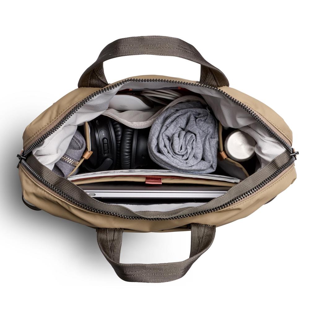 Bellroy Tokyo Totepack, Water-Resistant Woven Fabric Convertible Backpack & Tote Bag - Khaki