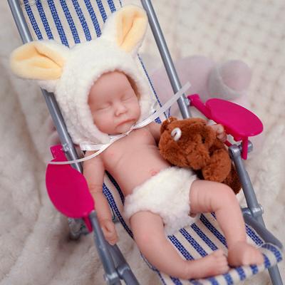 6 pollici silicone solido corpo intero arti bambola reborn estensibile Levi morbido tocco carino addormentato palma bambole per bambini bambini decompressione giocattolo agitarsi