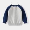 Autumn and Winter Sweater Construction Car Double-Layer Cotton Thread Children's Clothing
