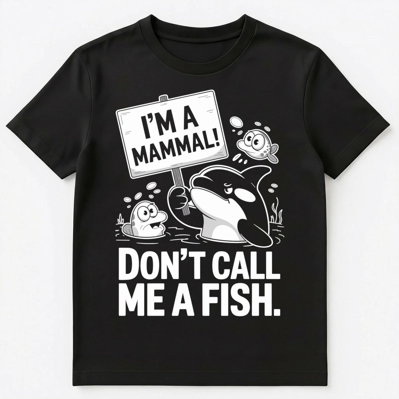 Whale Facts Funny Orca Ocean Animal Marine Biology Unisex T-Shirt S