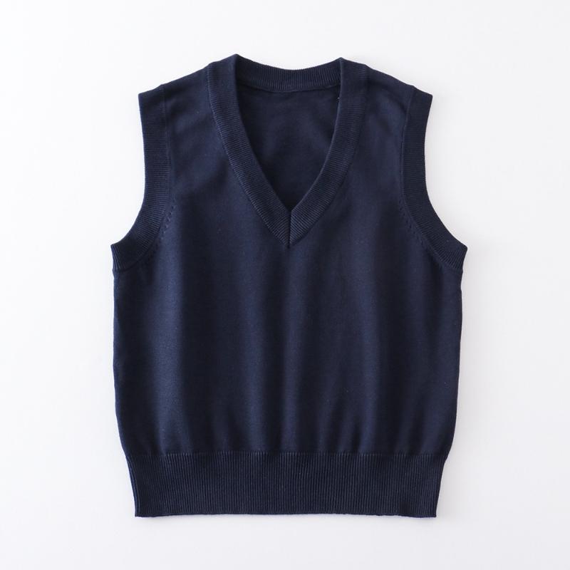 Fashion Comfortable Basic Pullover Sweater Uniform Undershirt Undershirt Sleeveless Thin Solid Color Female Student Knitwear