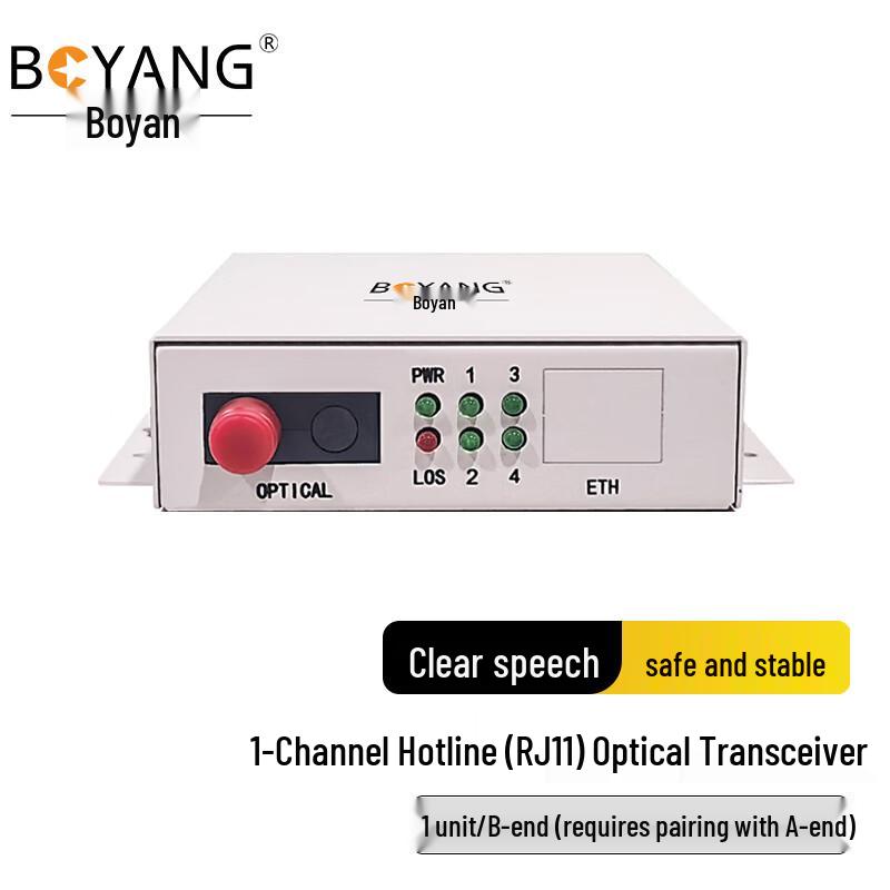 BOYANG 1-Channel Hotline Telephone Optical Transceiver