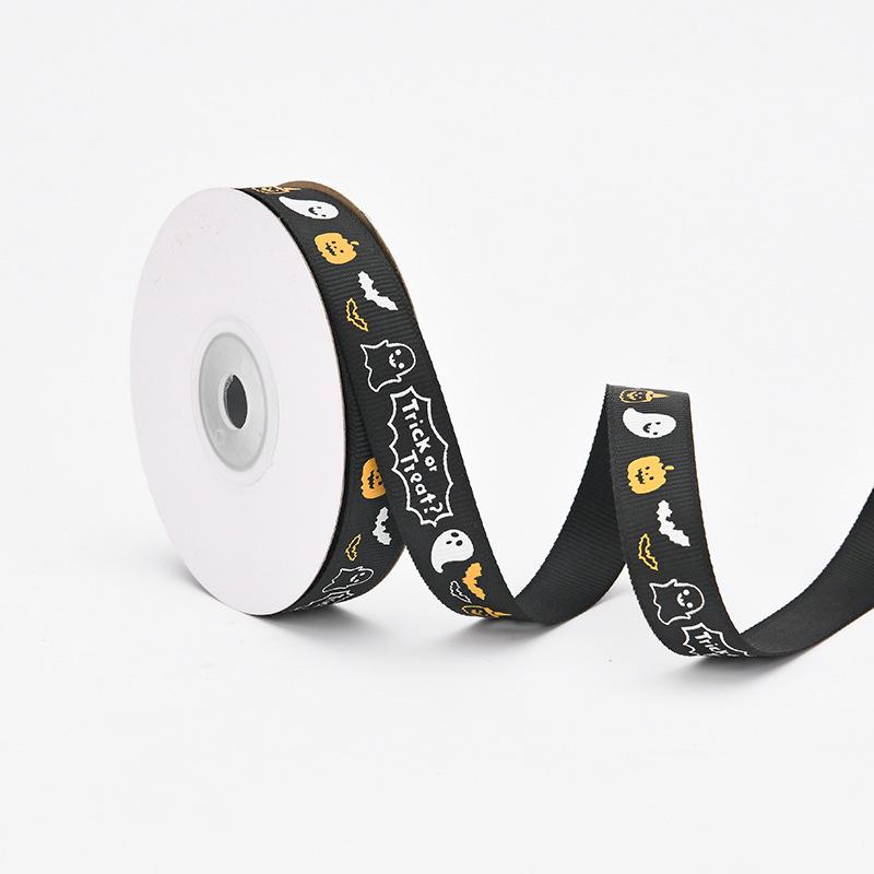 Halloween Ribbon 1cm - Festival Decoration, DIY Hair & Gift Box Accessories