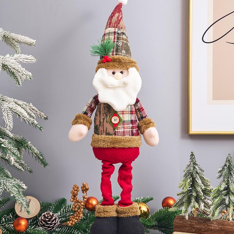 

Выдвижная снежинка Санта-кукла Рождественское украшение для отелей и торговых центров