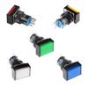 16mm Rectangle Self- Push Button Electric Circuit Switch 250V 3A
