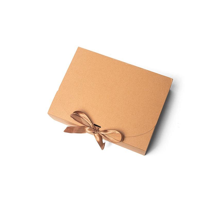 Black Folding Gift Present with Lid Luxurious Red Ribbon Cardboard Gift Boxes Wedding Graduation Gift Anniversary Birthday Souvenir Packaging Box