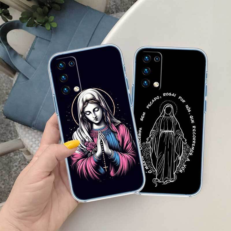 Virgen Maria Case for Motorola E7 E22 E20 E13 E15 E22S E30 E40 G10 G20 G04 G22 G23 G05 G75 G35 G55 G6 G7 G8 G9 Plus Power Play