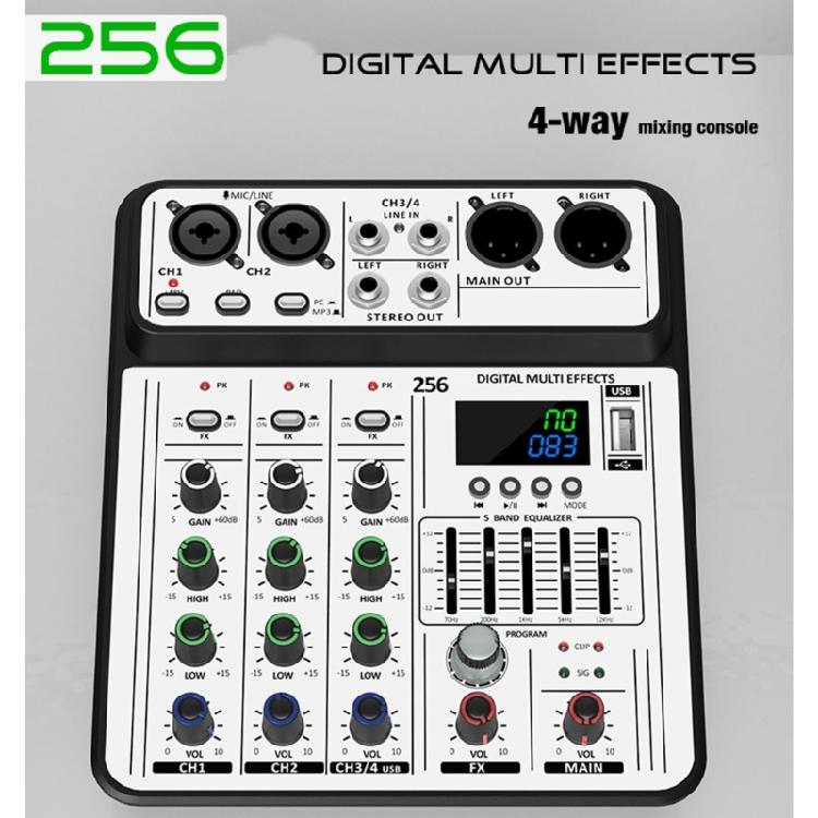 4Channel Audios Mixer for Stage Recording Equipment Headphone Monitoring USB Playbacks for Concerts Live Performances
