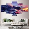 Anime View 5 Piece HD Wallpapers Art Canvas Print Modern Poster Modular Art Painting for Living Room Home Decor