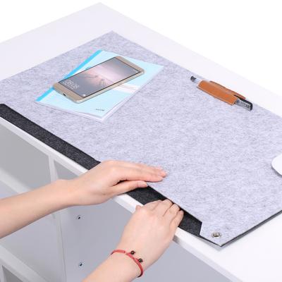 Filz Schreibtisch Laptop Matte Aufbewahrungsorganizer Tischunterlage Neu Hellgrau